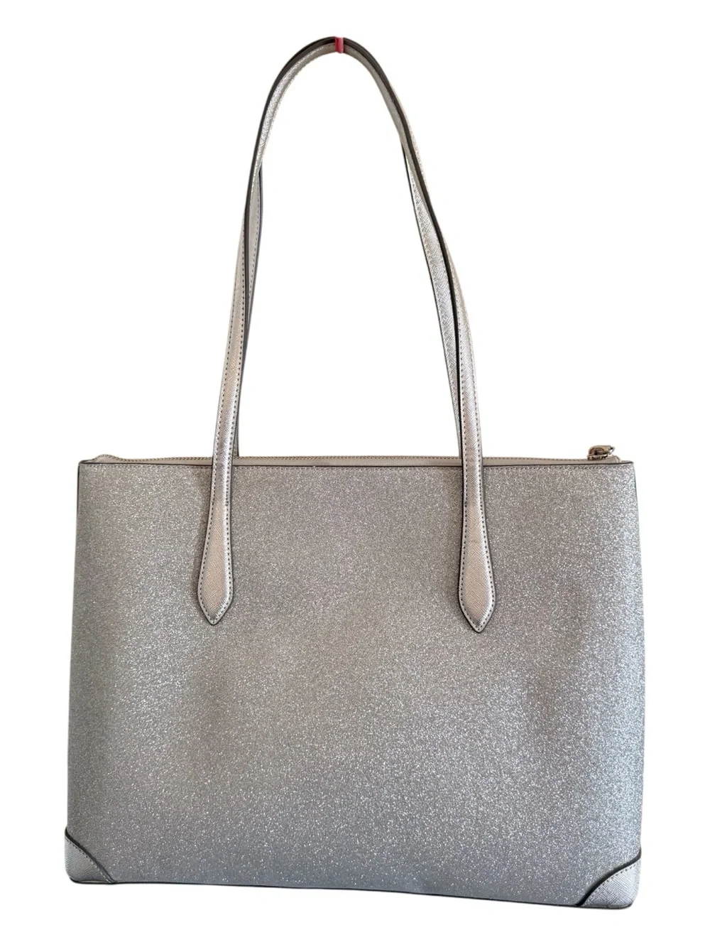 Kate Spade Glitter Lunar Light Silver Tote Bag